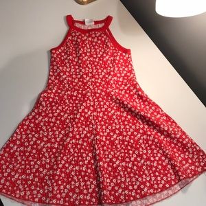 Bright red Zara flower dress